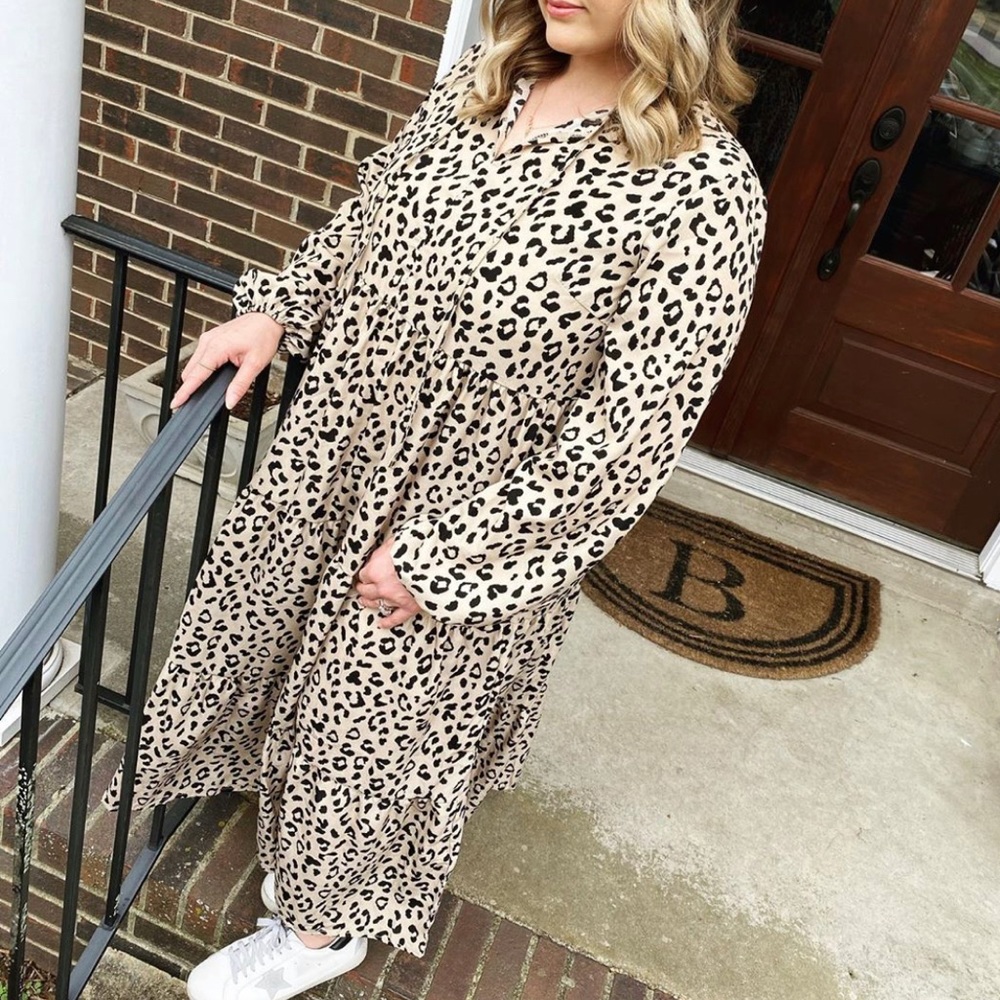 Leopard maxi dress